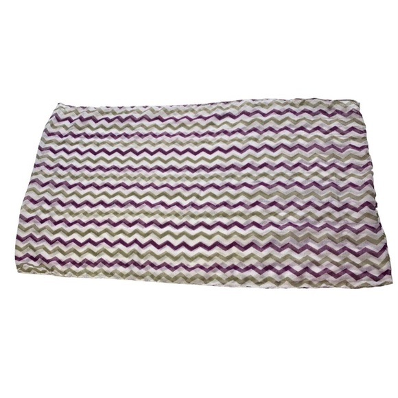 Lavello Purple and Gray Chevron Lightweight Circle Scarf - Picture 3 of 8